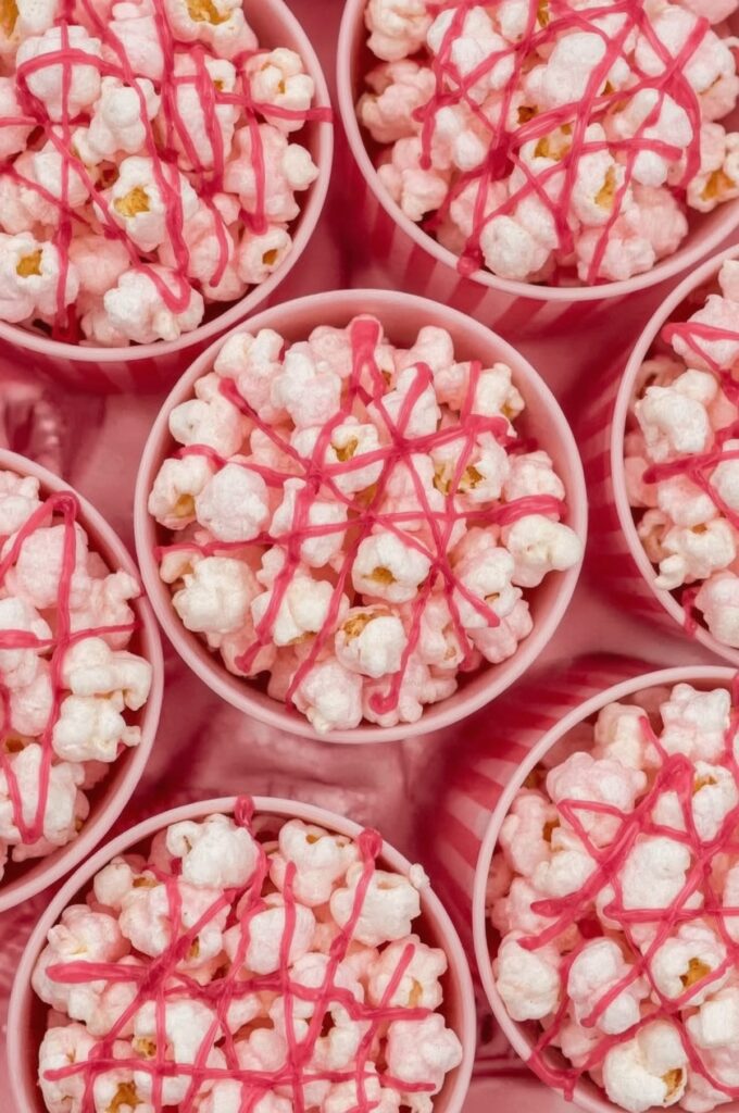 Pink Popcorn Snack Cups