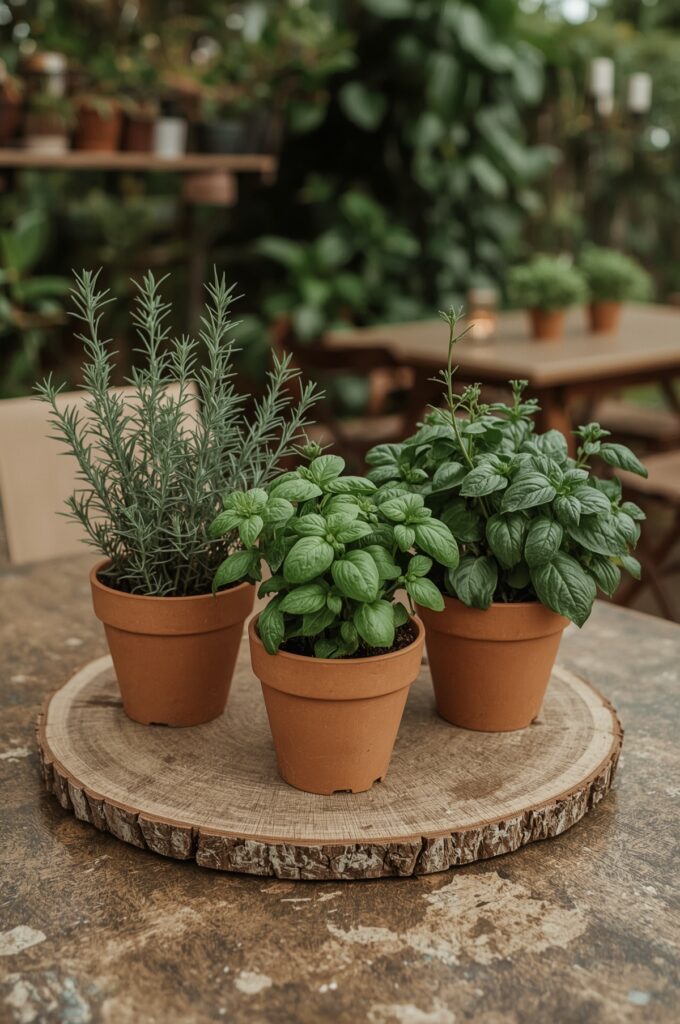 Fresh Herb-Inspired Décor Setup