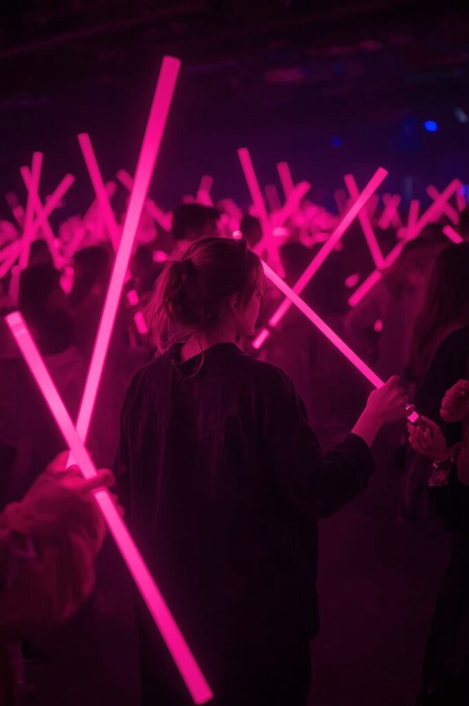 Hot Pink Glow Sticks for Dancing