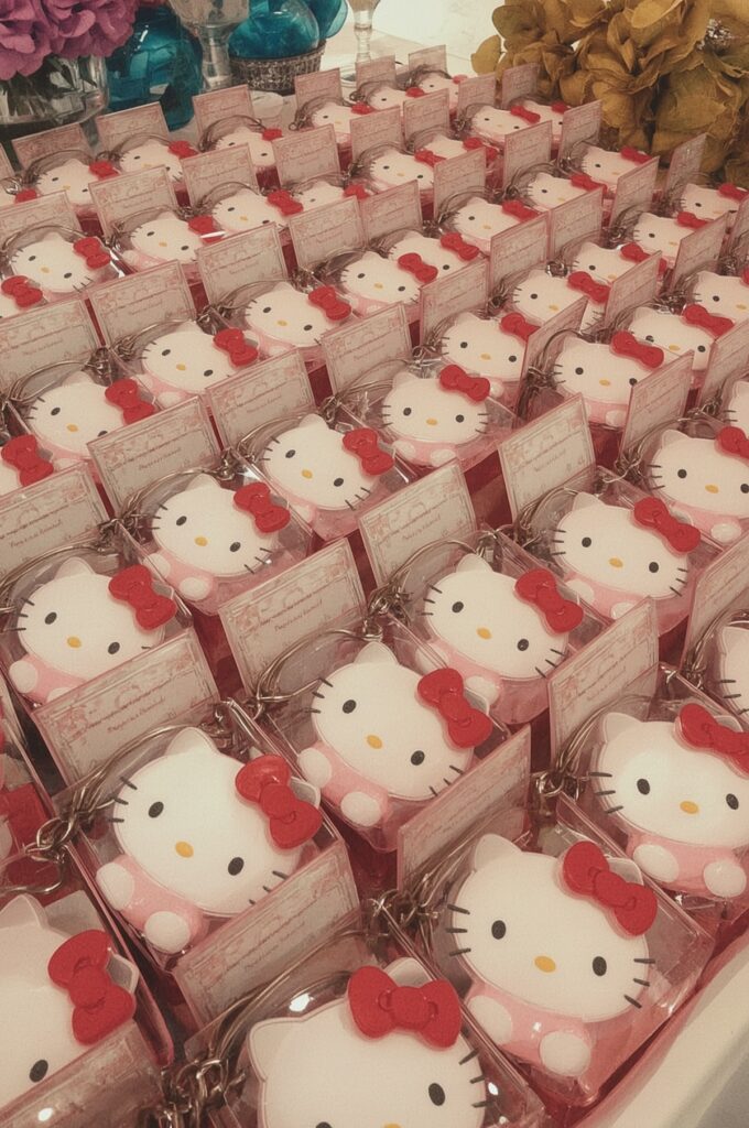 Hello Kitty Keychains as Guest Gifts