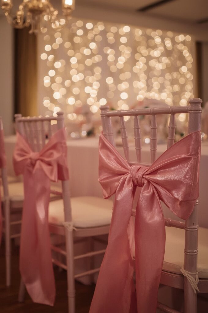 Pink Sweetheart Chair Bows