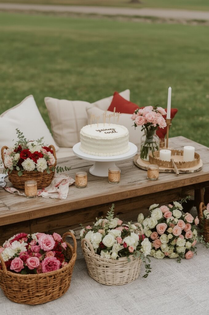 Picnic-Style Cake Display