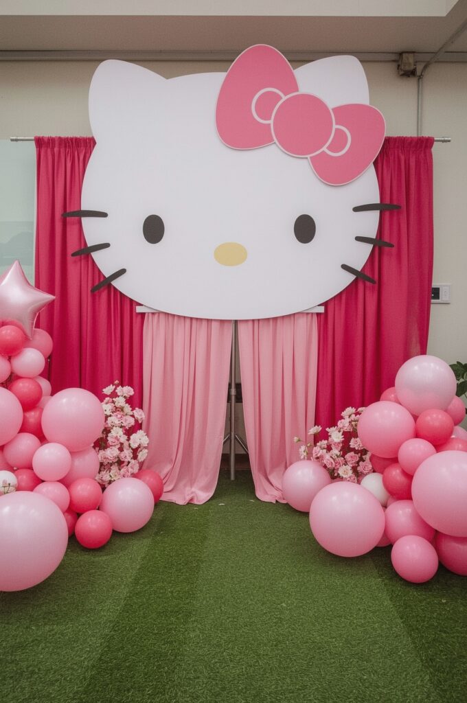 Giant Hello Kitty Photo Booth Backdrop