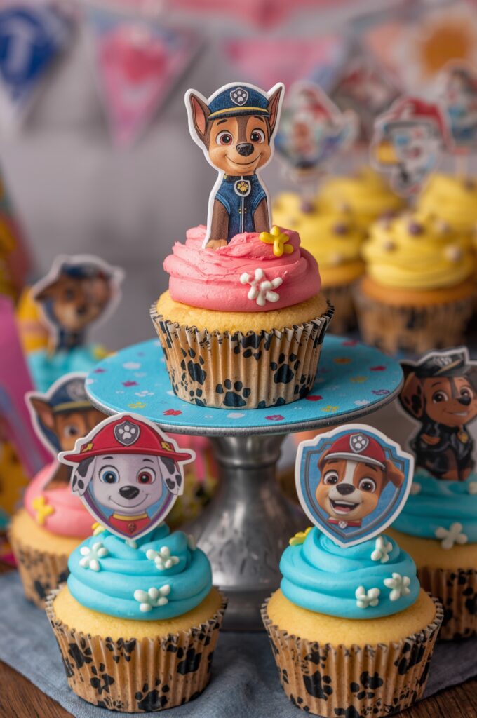 Paw Print Cupcake Display