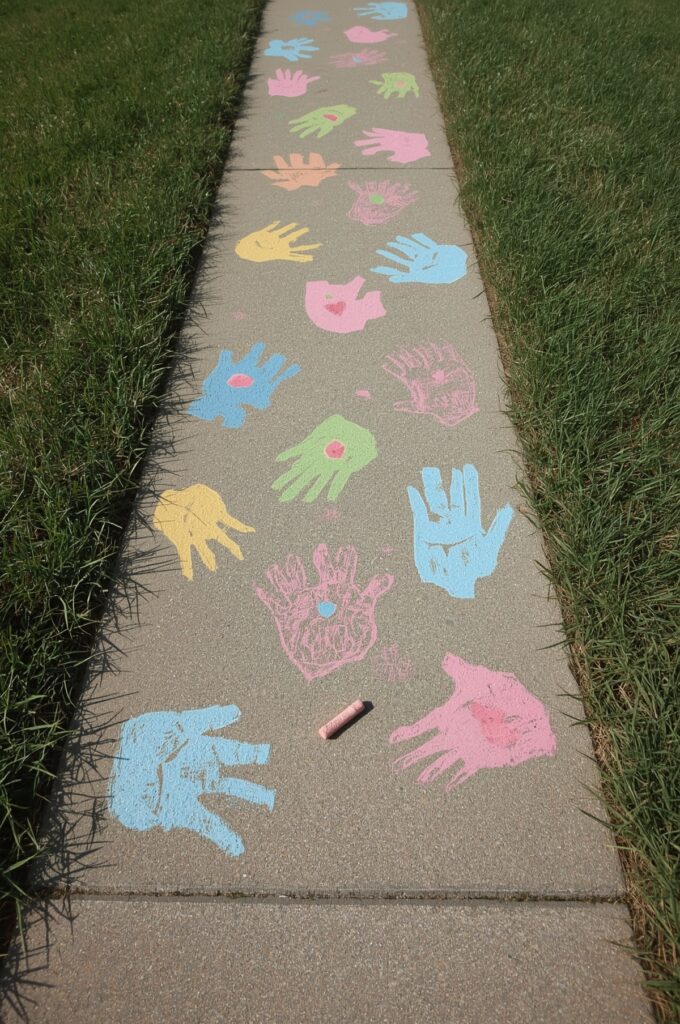 Chalk Art Garden Path