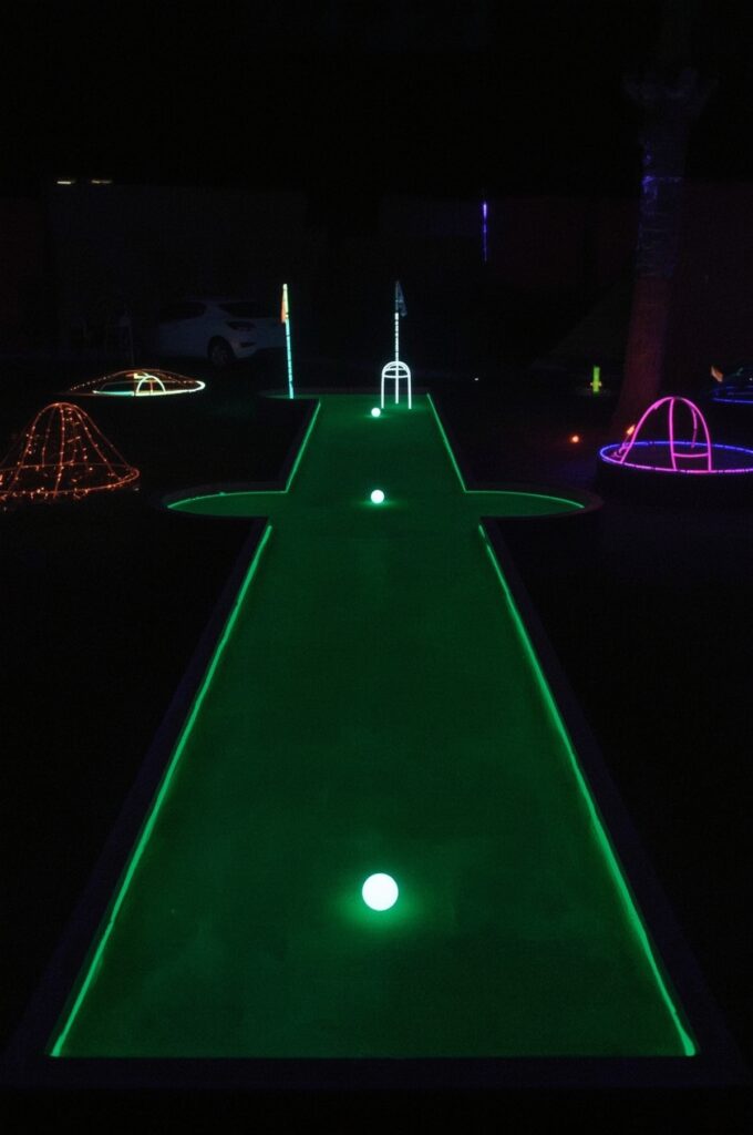 Glow-in-the-Dark Mini Golf Party