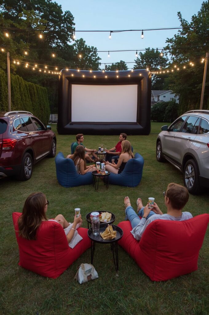 Outdoor Drive-In Movie Party