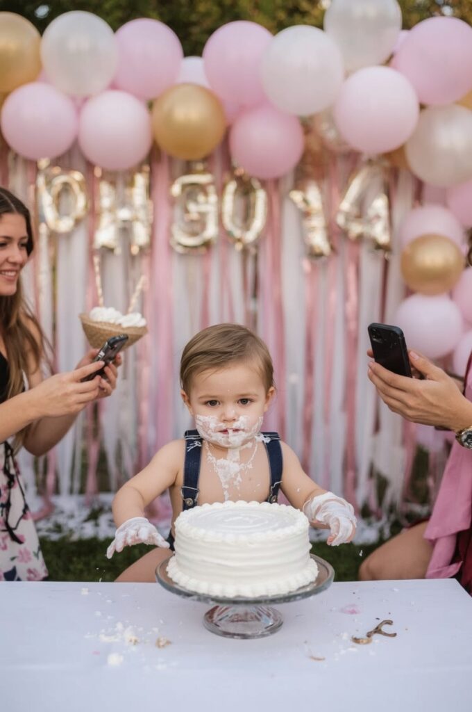Outdoor Cake Smash Setup