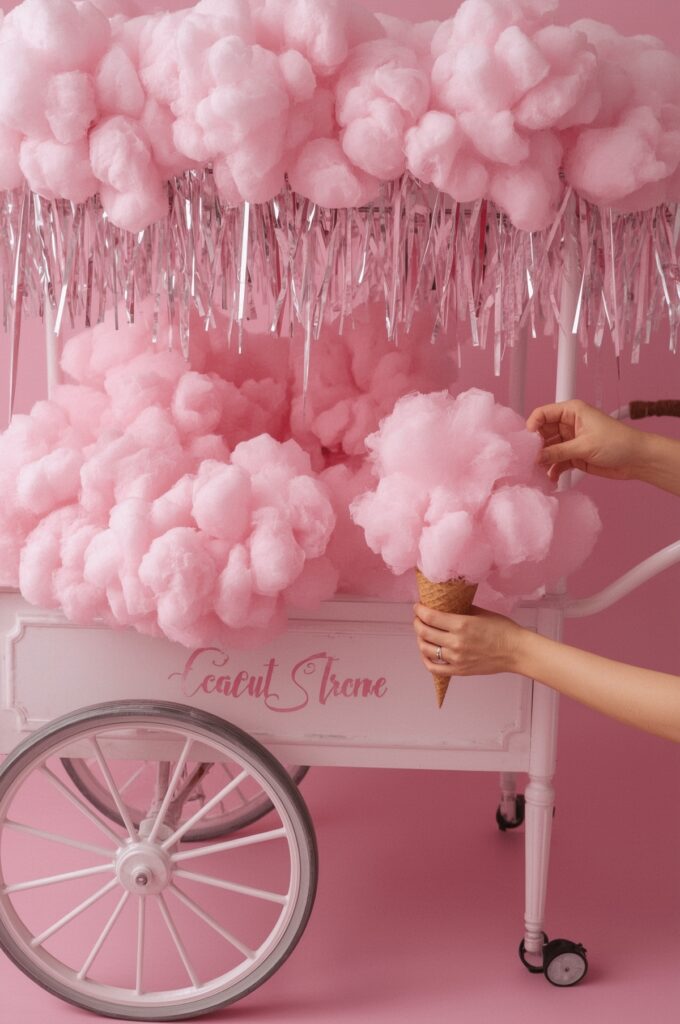 Cotton Candy Dessert Cart