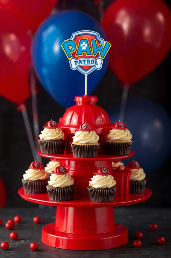 Fire Hydrant Cupcake Stand