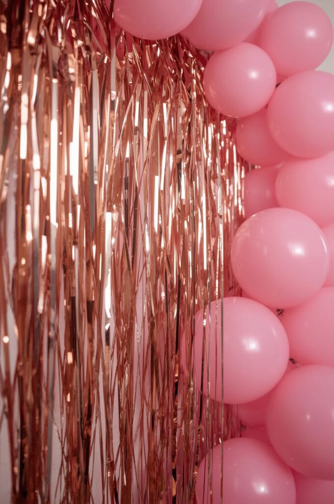 Rose-Gold Foil Streamers