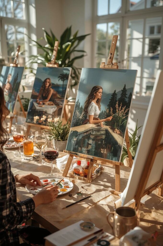 Paint-and-Sip Creative Workshop