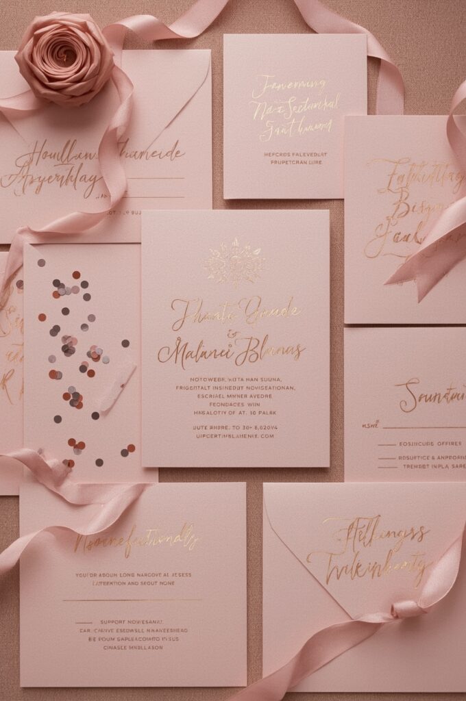 Personalized Gold Foil Invitations