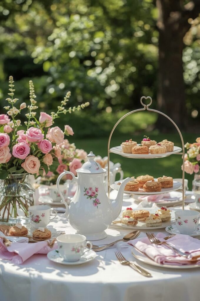 Elegant Afternoon Tea Party with Finger Foods