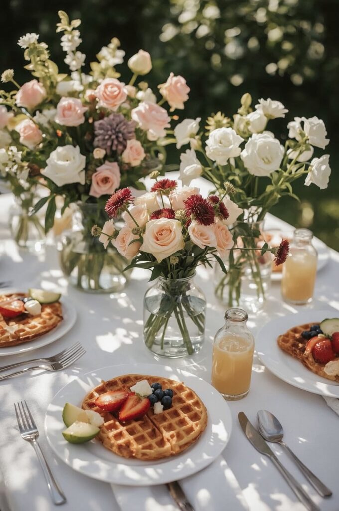 Brunch Garden Party with Fresh Flowers