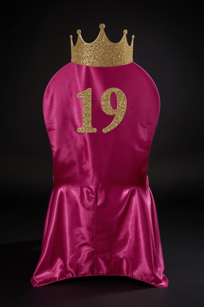 Golden Crown Birthday Chair Decor