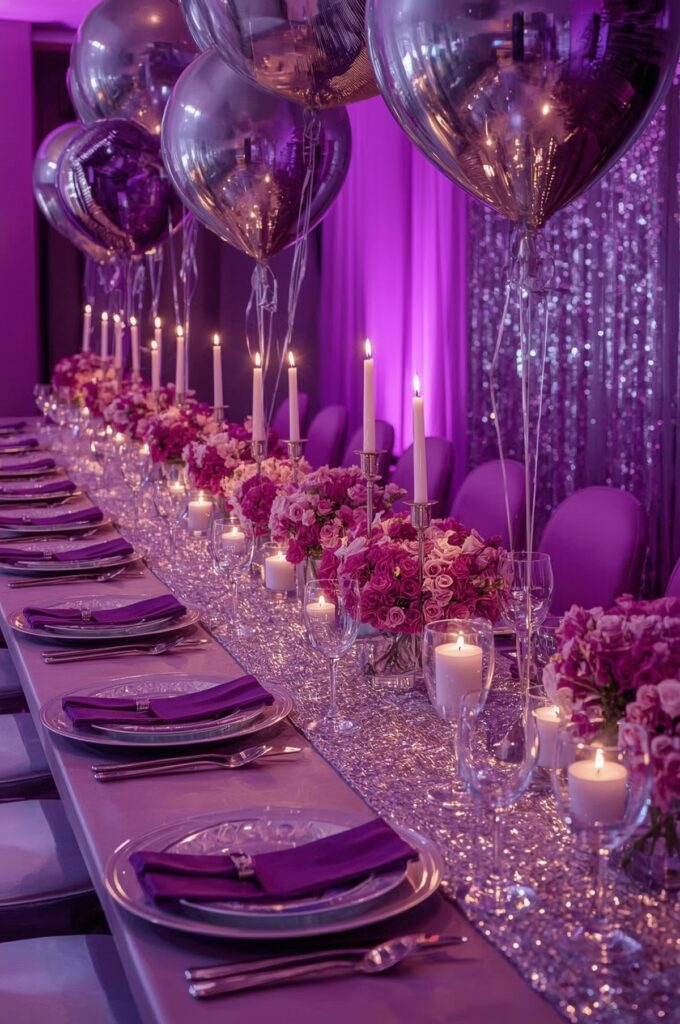 Violet & Silver Shimmer Soiree