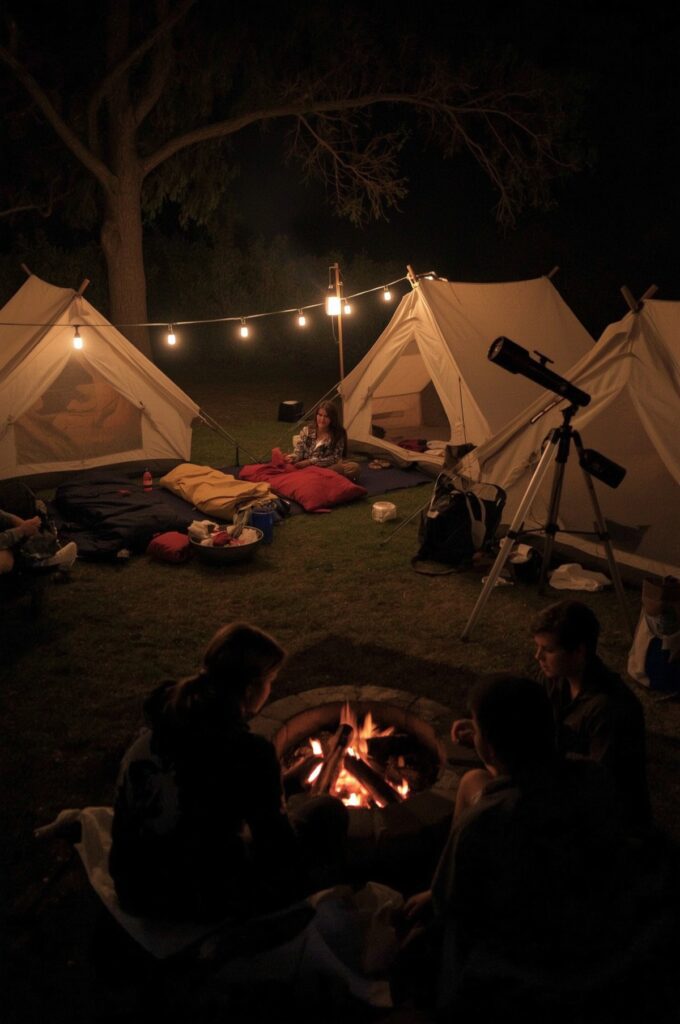 Outdoor Backyard Tent Sleepover