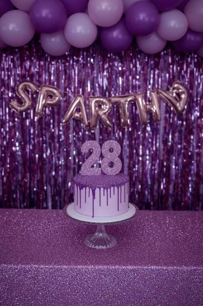 Purple Glitter & Sequins Theme