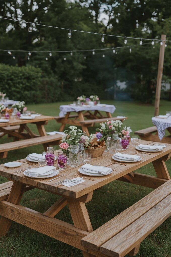 Purple Rustic Outdoor BBQ