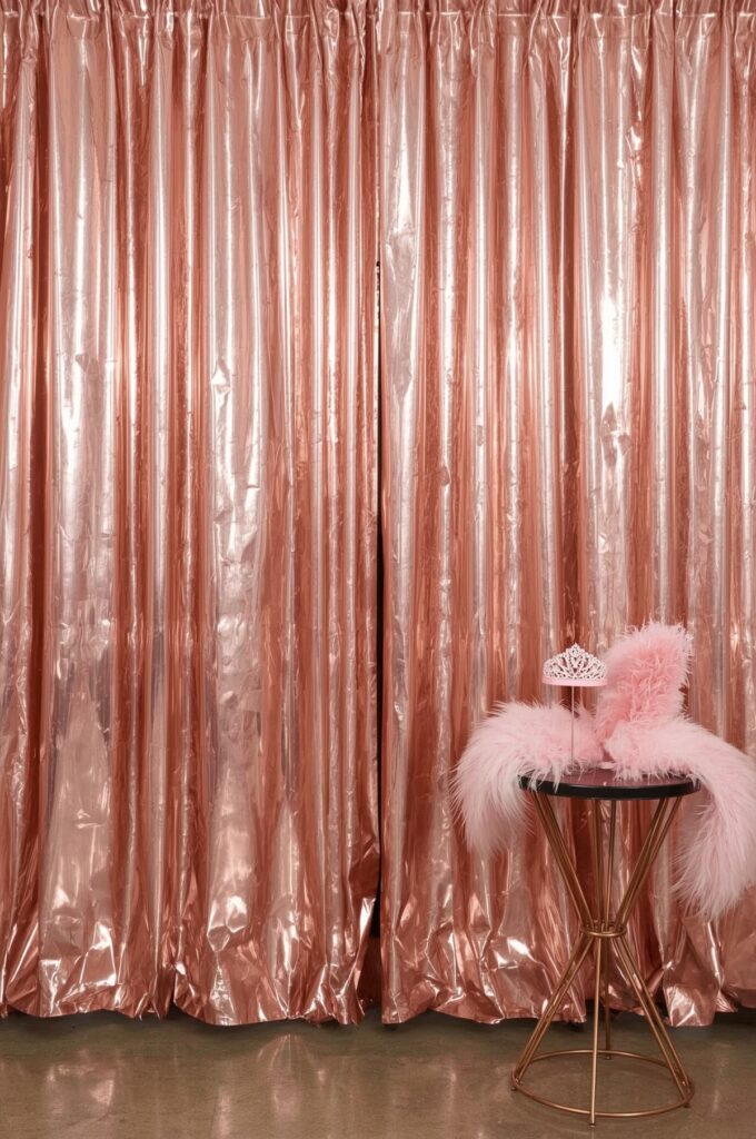 Rose Gold Foil Curtains for Photo Booth