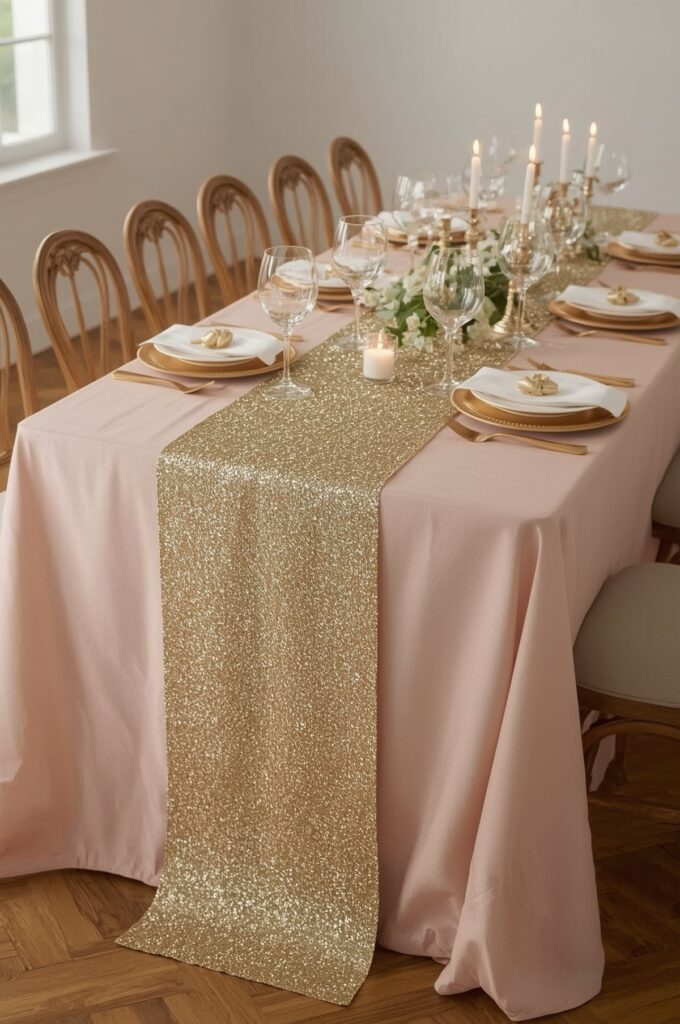 Gold Sparkle Table Runners