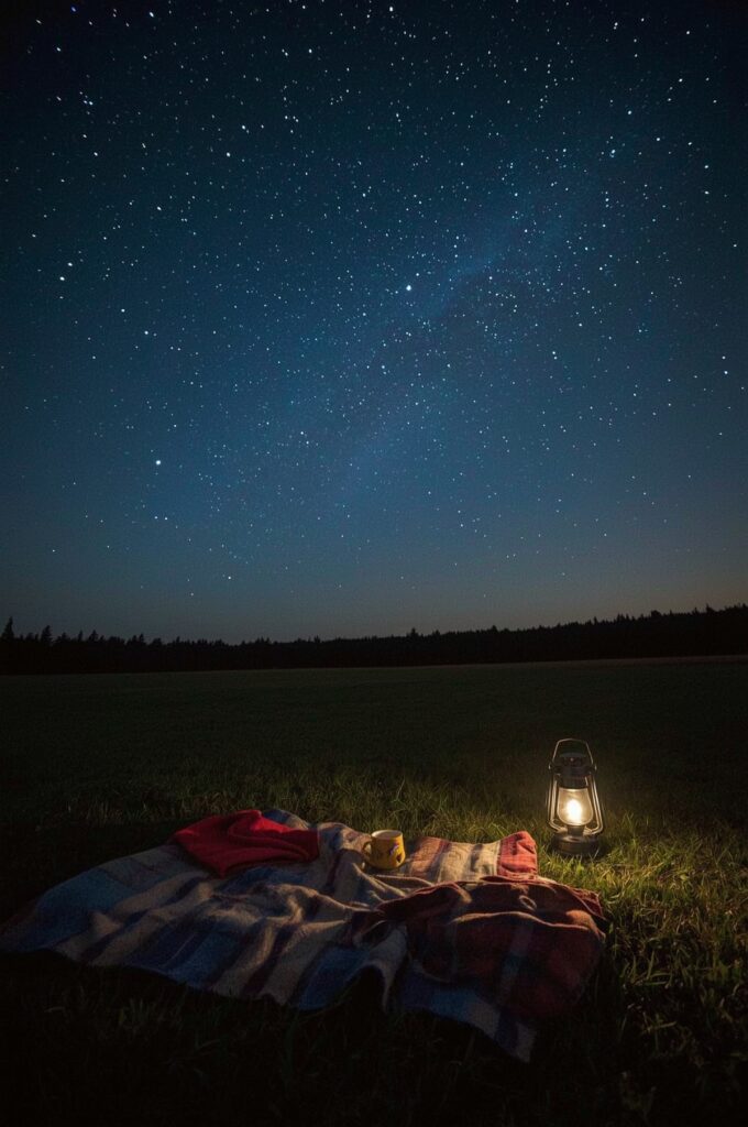 Star-Gazing with Blankets and Hot Chocolate