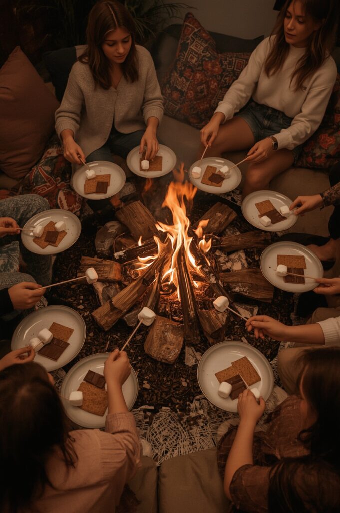 Campfire-Style Indoor S’mores Party