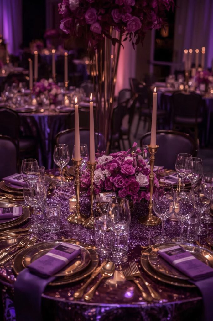 Violet & Gold Luxe Dinner