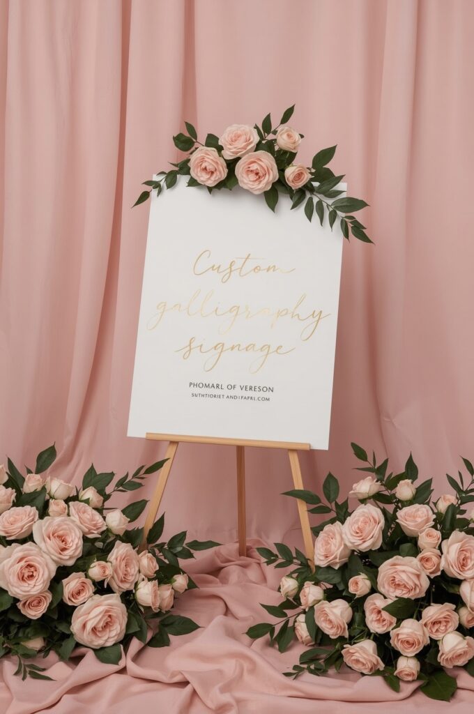 Custom Gold Calligraphy Signage