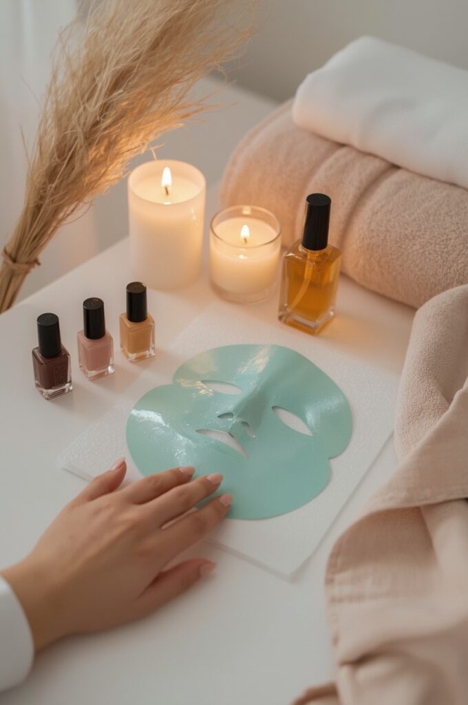 At-Home Spa Day with Face Masks and Manicures