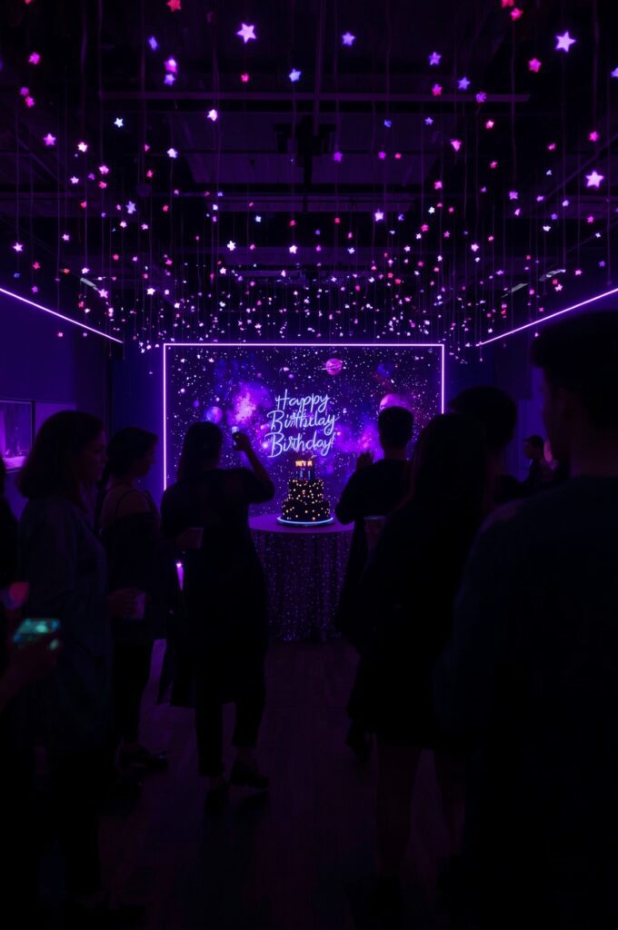 Galaxy Purple Glow Party