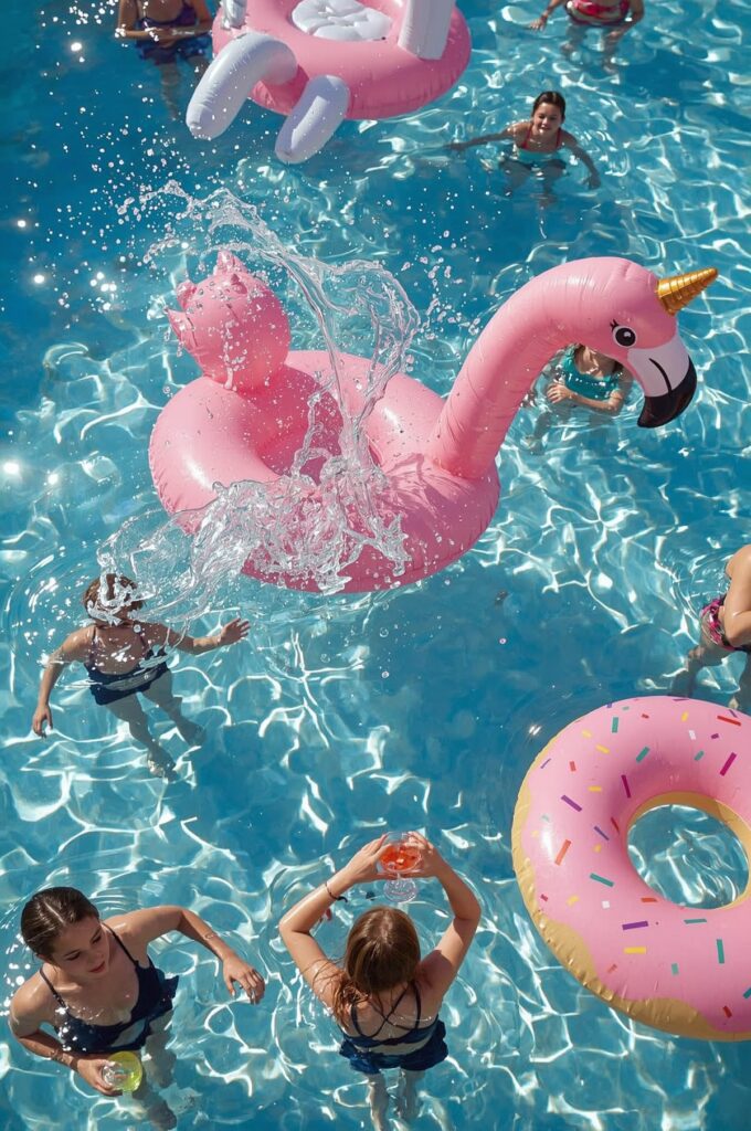 Poolside Bash with Giant Floaties