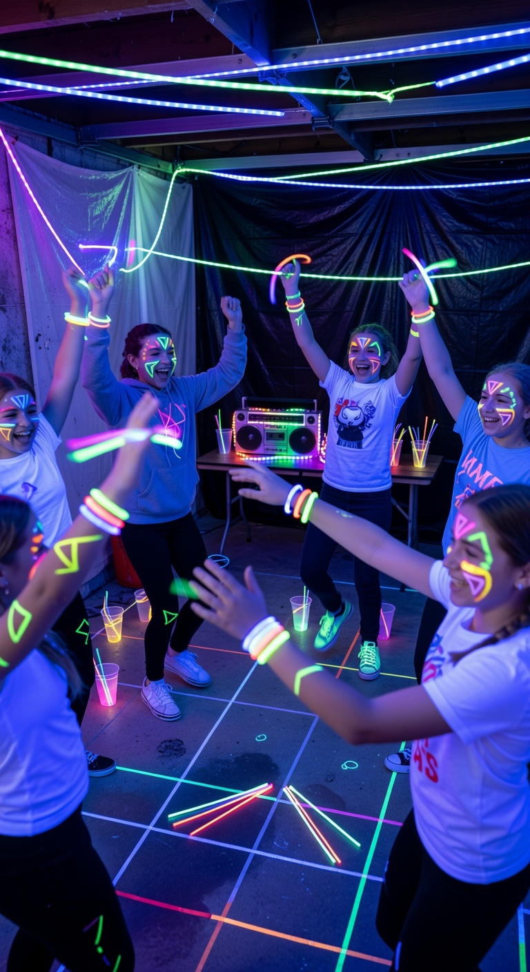 glow in the dark dance party