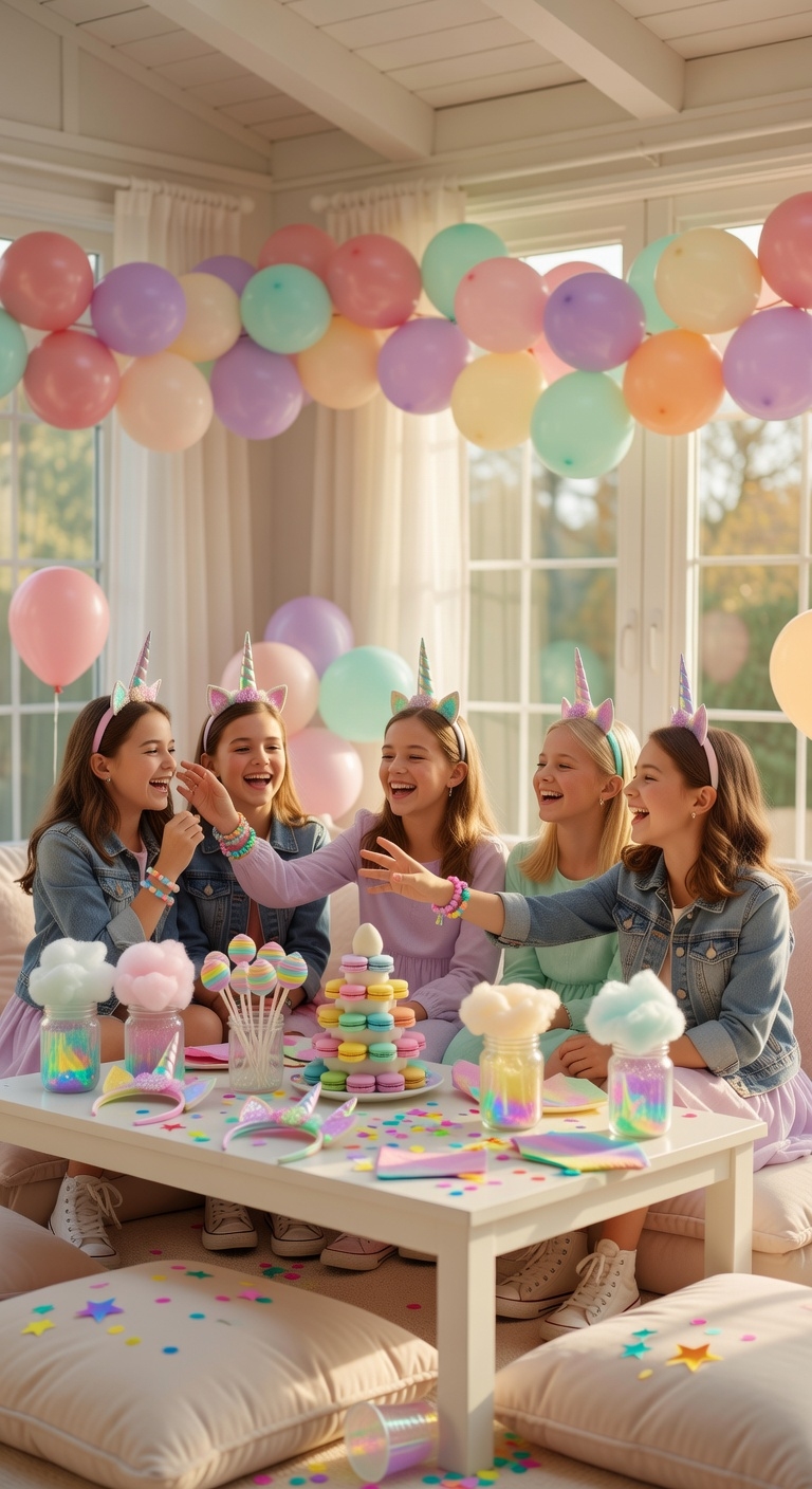 magical unicorn rainbow celebration