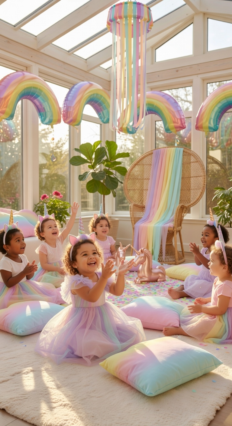 magical unicorn rainbow celebration