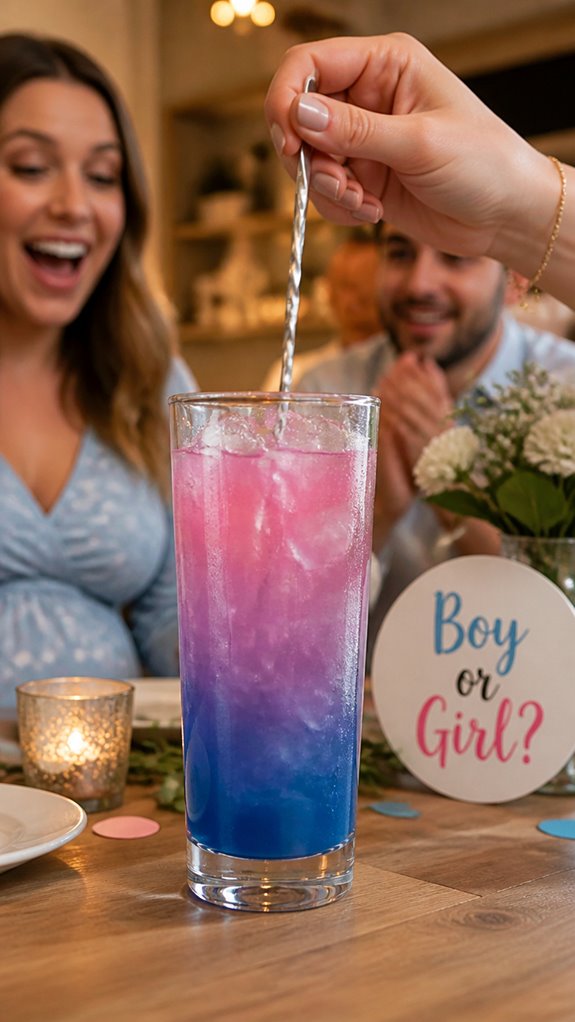color changing drinks for reveal
