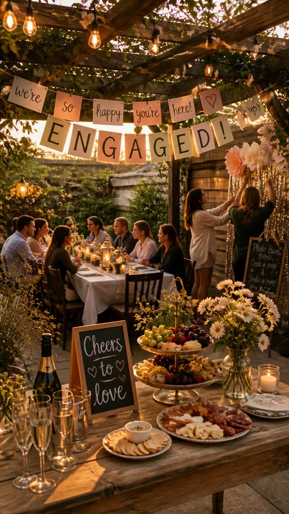 personalized diy engagement decorations