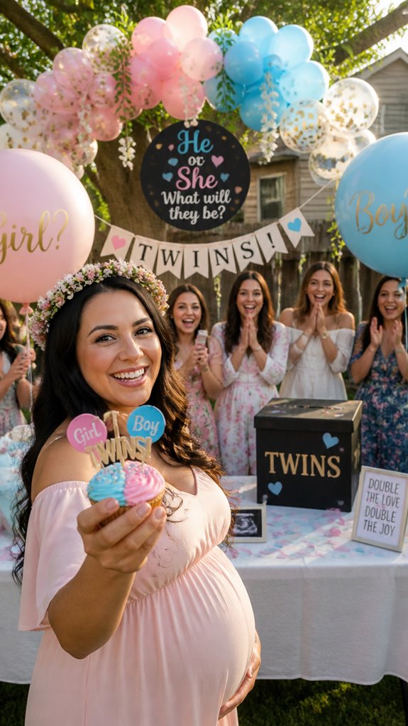 twin gender reveal ideas