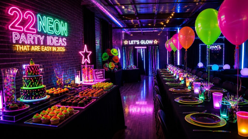 easy neon party ideas