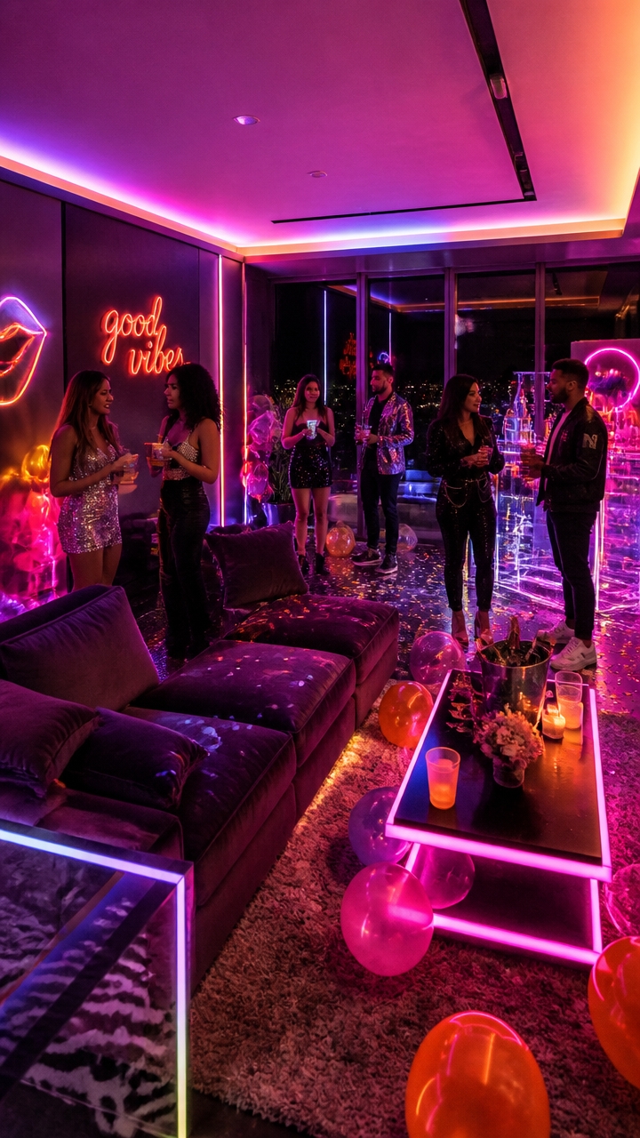 neon party decor ideas